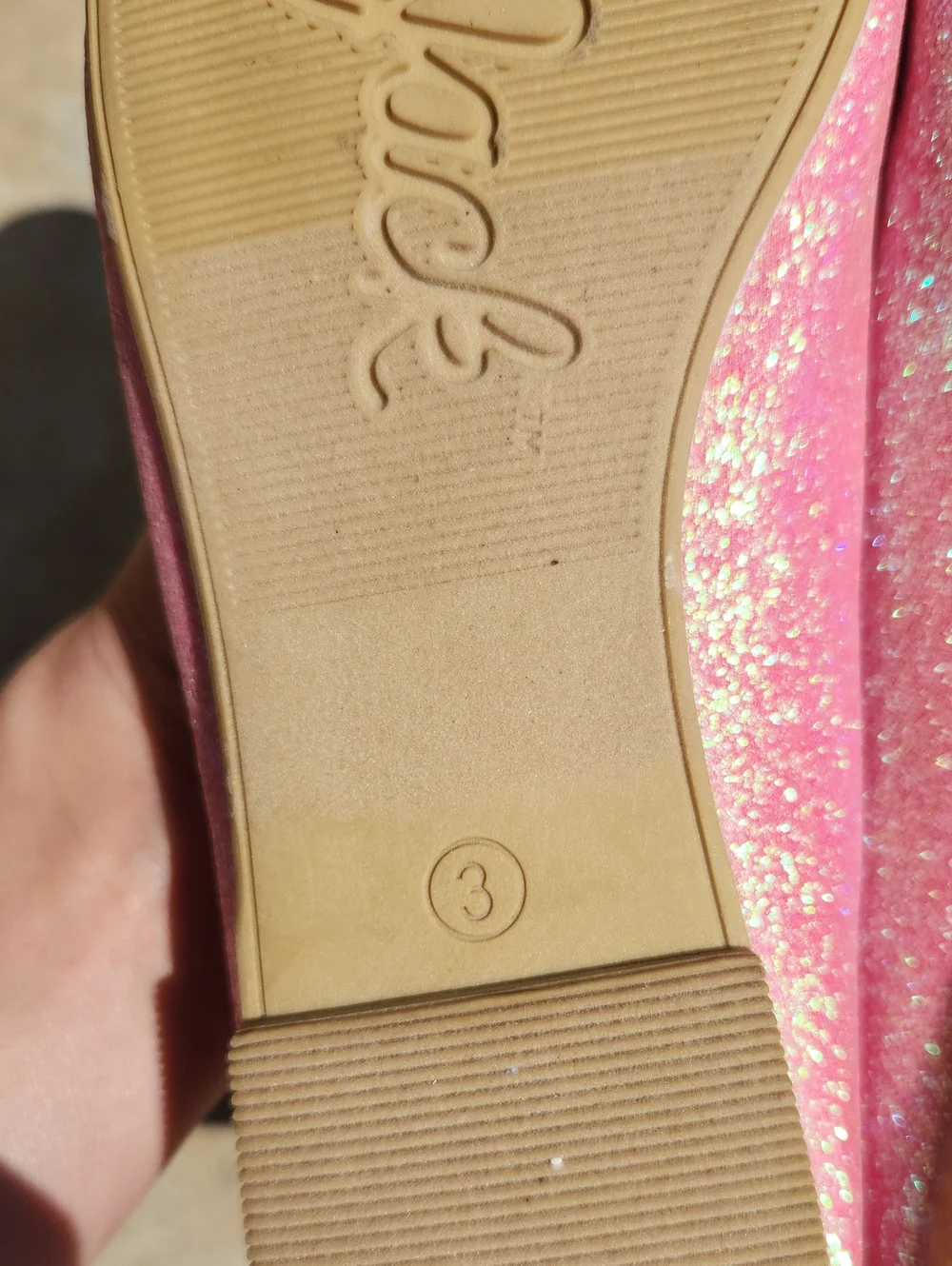 Cat And Jack Pink Sparkle Ballet Flats Size 3